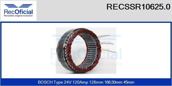 RECOFICIAL RECSSR10625.0 - Статор, генератор vvparts.bg