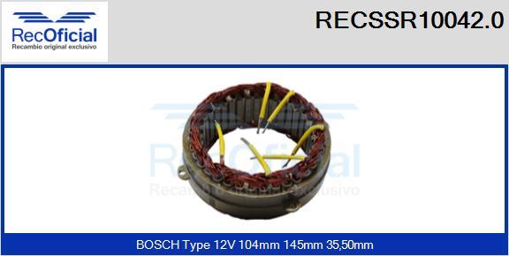 RECOFICIAL RECSSR10042.0 - Статор, генератор vvparts.bg