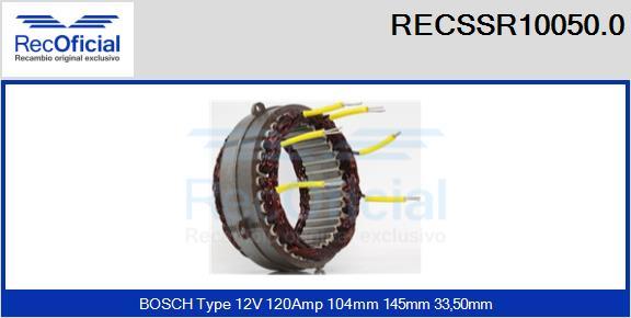 RECOFICIAL RECSSR10050.0 - Статор, генератор vvparts.bg