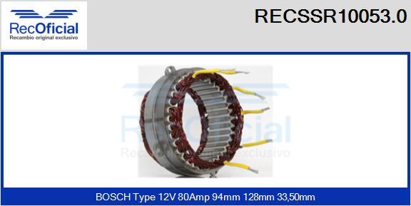 RECOFICIAL RECSSR10053.0 - Статор, генератор vvparts.bg