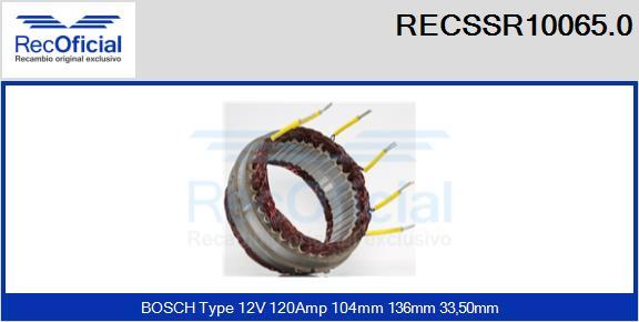 RECOFICIAL RECSSR10065.0 - Статор, генератор vvparts.bg