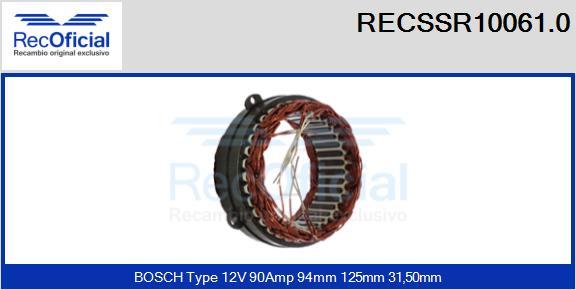 RECOFICIAL RECSSR10061.0 - Статор, генератор vvparts.bg