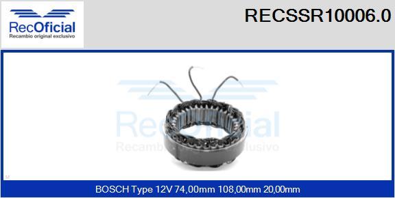 RECOFICIAL RECSSR10006.0 - Статор, генератор vvparts.bg