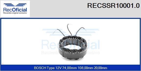 RECOFICIAL RECSSR10001.0 - Статор, генератор vvparts.bg