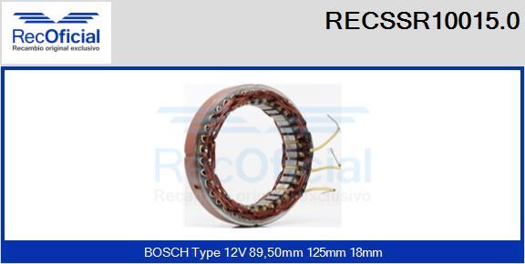 RECOFICIAL RECSSR10015.0 - Статор, генератор vvparts.bg