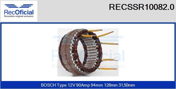 RECOFICIAL RECSSR10082.0 - Статор, генератор vvparts.bg