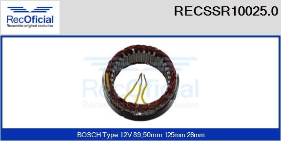 RECOFICIAL RECSSR10025.0 - Статор, генератор vvparts.bg