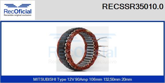 RECOFICIAL RECSSR35010.0 - Статор, генератор vvparts.bg