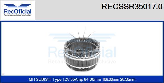 RECOFICIAL RECSSR35017.0 - Статор, генератор vvparts.bg