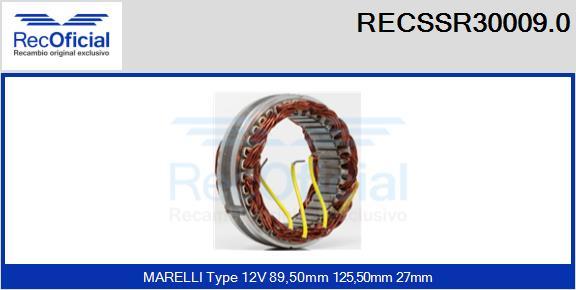 RECOFICIAL RECSSR30009.0 - Статор, генератор vvparts.bg