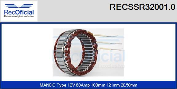 RECOFICIAL RECSSR32001.0 - Статор, генератор vvparts.bg