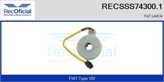 RECOFICIAL RECSSS74300.1 - Датчик за ъгъла на завиване vvparts.bg