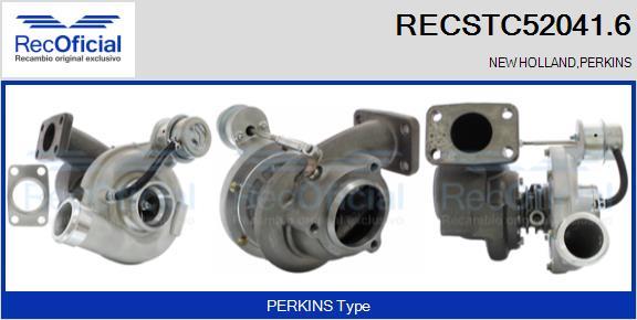 RECOFICIAL RECSTC52041.6 - Турбина, принудително пълнене с въздух vvparts.bg