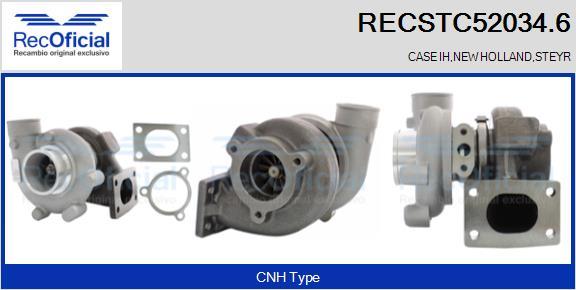 RECOFICIAL RECSTC52034.6 - Турбина, принудително пълнене с въздух vvparts.bg