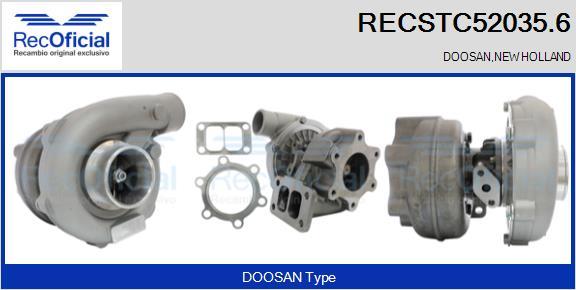 RECOFICIAL RECSTC52035.6 - Турбина, принудително пълнене с въздух vvparts.bg