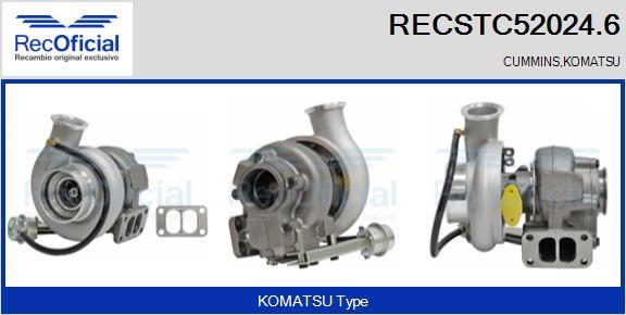 RECOFICIAL RECSTC52024.6 - Турбина, принудително пълнене с въздух vvparts.bg