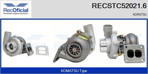 RECOFICIAL RECSTC52021.6 - Турбина, принудително пълнене с въздух vvparts.bg