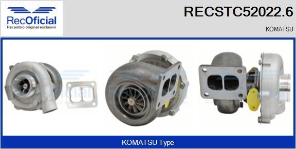 RECOFICIAL RECSTC52022.6 - Турбина, принудително пълнене с въздух vvparts.bg
