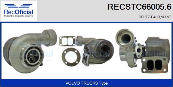 RECOFICIAL RECSTC66005.6 - Турбина, принудително пълнене с въздух vvparts.bg