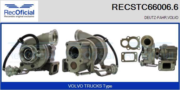 RECOFICIAL RECSTC66006.6 - Турбина, принудително пълнене с въздух vvparts.bg