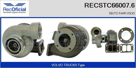 RECOFICIAL RECSTC66007.6 - Турбина, принудително пълнене с въздух vvparts.bg