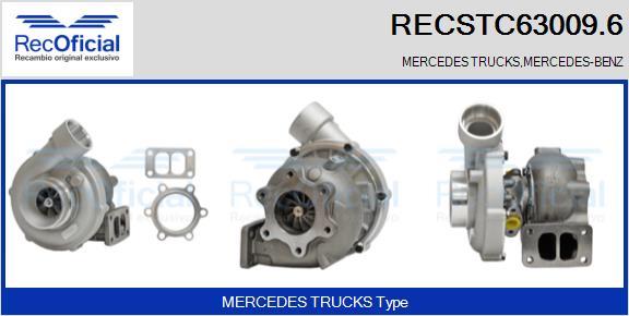 RECOFICIAL RECSTC63009.6 - Турбина, принудително пълнене с въздух vvparts.bg