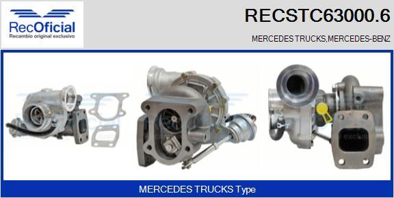 RECOFICIAL RECSTC63000.6 - Турбина, принудително пълнене с въздух vvparts.bg