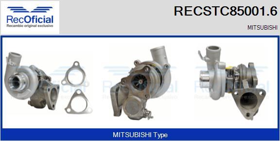 RECOFICIAL RECSTC85001.6 - Турбина, принудително пълнене с въздух vvparts.bg