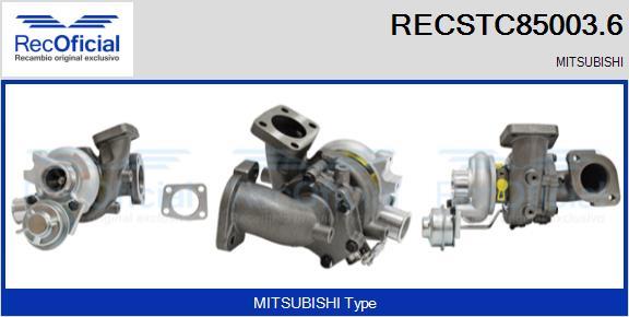 RECOFICIAL RECSTC85003.6 - Турбина, принудително пълнене с въздух vvparts.bg