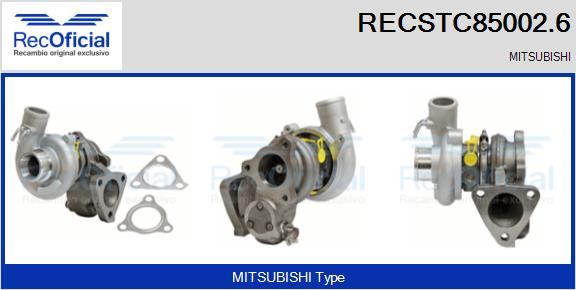 RECOFICIAL RECSTC85002.6 - Турбина, принудително пълнене с въздух vvparts.bg