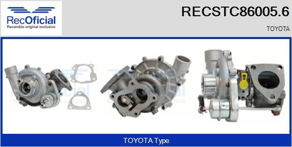 RECOFICIAL RECSTC86005.6 - Турбина, принудително пълнене с въздух vvparts.bg