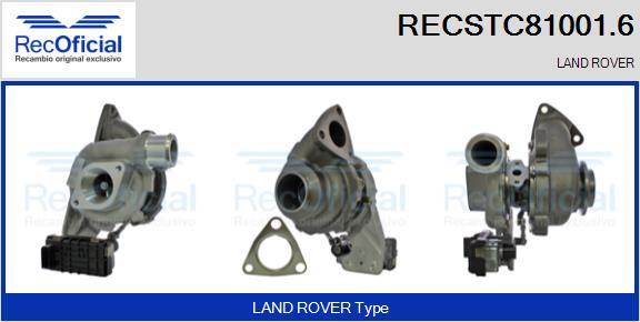 RECOFICIAL RECSTC81001.6 - Турбина, принудително пълнене с въздух vvparts.bg