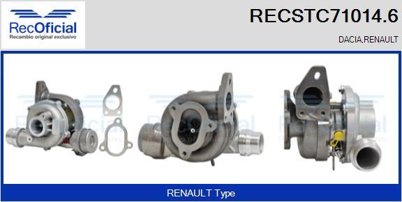 RECOFICIAL RECSTC71014.6 - Турбина, принудително пълнене с въздух vvparts.bg