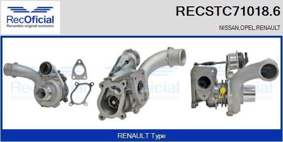 RECOFICIAL RECSTC71018.6 - Турбина, принудително пълнене с въздух vvparts.bg