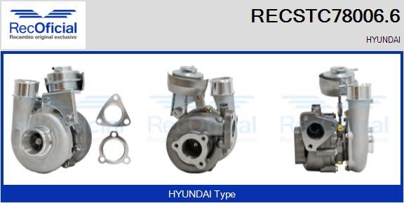 RECOFICIAL RECSTC78006.6 - Турбина, принудително пълнене с въздух vvparts.bg