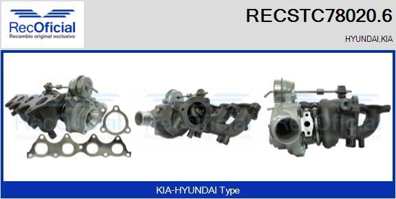 RECOFICIAL RECSTC78020.6 - Турбина, принудително пълнене с въздух vvparts.bg