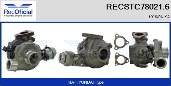 RECOFICIAL RECSTC78021.6 - Турбина, принудително пълнене с въздух vvparts.bg