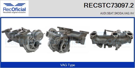 RECOFICIAL RECSTC73097.2 - Турбина, принудително пълнене с въздух vvparts.bg