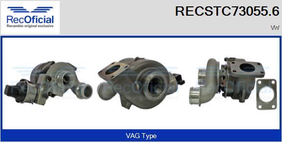 RECOFICIAL RECSTC73055.6 - Турбина, принудително пълнене с въздух vvparts.bg