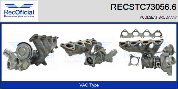 RECOFICIAL RECSTC73056.6 - Турбина, принудително пълнене с въздух vvparts.bg