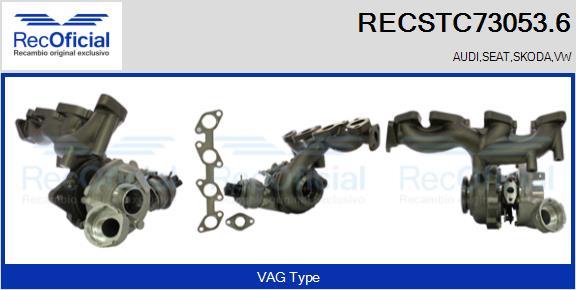 RECOFICIAL RECSTC73053.6 - Турбина, принудително пълнене с въздух vvparts.bg