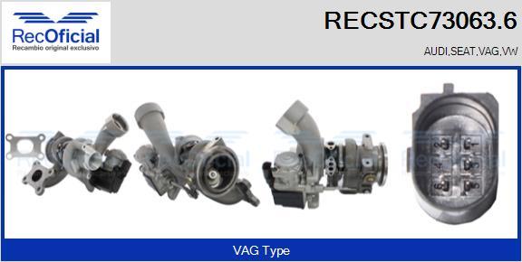 RECOFICIAL RECSTC73063.6 - Турбина, принудително пълнене с въздух vvparts.bg