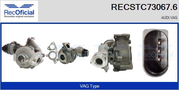 RECOFICIAL RECSTC73067.6 - Турбина, принудително пълнене с въздух vvparts.bg