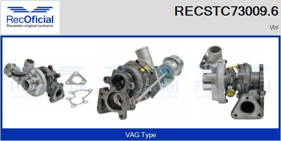 RECOFICIAL RECSTC73009.6 - Турбина, принудително пълнене с въздух vvparts.bg