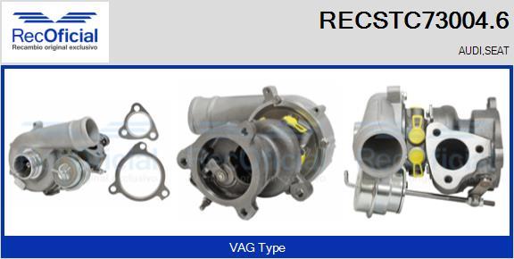 RECOFICIAL RECSTC73004.6 - Турбина, принудително пълнене с въздух vvparts.bg