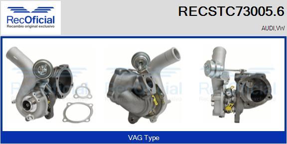 RECOFICIAL RECSTC73005.6 - Турбина, принудително пълнене с въздух vvparts.bg