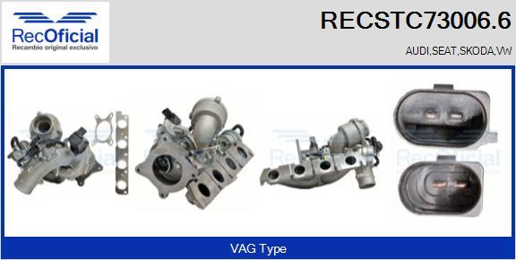 RECOFICIAL RECSTC73006.6 - Турбина, принудително пълнене с въздух vvparts.bg