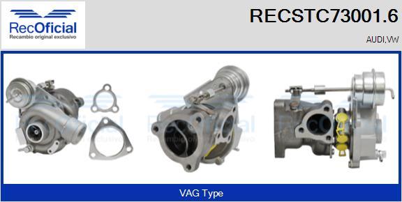 RECOFICIAL RECSTC73001.6 - Турбина, принудително пълнене с въздух vvparts.bg