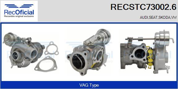 RECOFICIAL RECSTC73002.6 - Турбина, принудително пълнене с въздух vvparts.bg