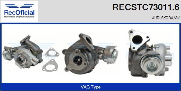 RECOFICIAL RECSTC73011.6 - Турбина, принудително пълнене с въздух vvparts.bg